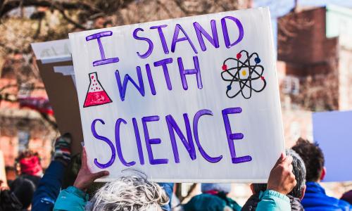 I Stand with Science Sign